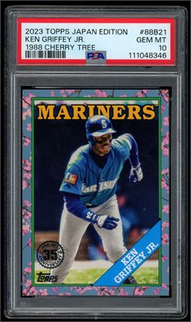 2023 Topps Japan Edition Ken Griffey Jr 1988 Cherry Tree PSA 10