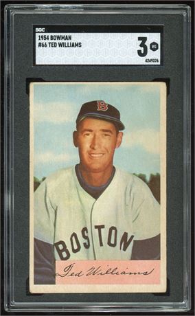1954 Bowman #66 Ted Williams SGC 3 VG