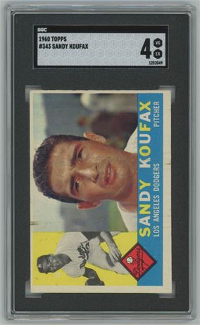 1960 Topps #343 Sandy Koufax SGC 4 VGEX