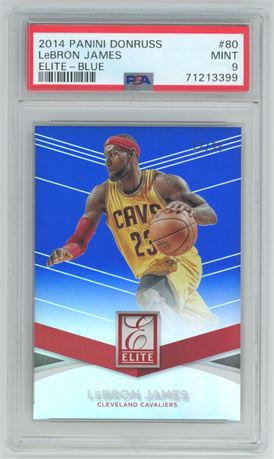 2014 Panini Donruss #80 Lebron James Elite Blue 12/99 PSA 9 MINT