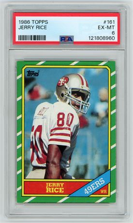 1986 Topps #161 Jerry Rice RC PSA 6 EXMT