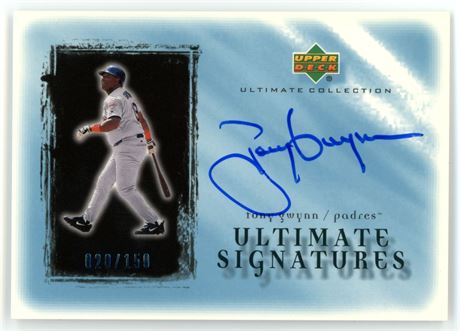 2002 UD Ultimate Collections Tony Gwynn 20/150 w/ On Card Auto