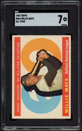 1960 Topps #564 Willie Mays All-Star Hi# SGC 7