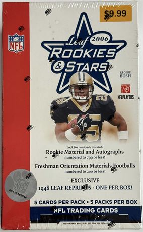 2006 Leaf Rookies & Stars NFL Football Blaster Box Factory Sealed