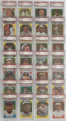1960 Fleer Baseball PSA High Grade Lot (28) w/ Walter Johnson PSA 8