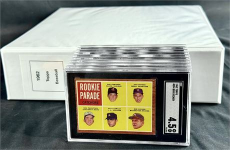 1962 Topps Baseball Complete Set (1-598) w/ graded SGC Slabs (10), Variations