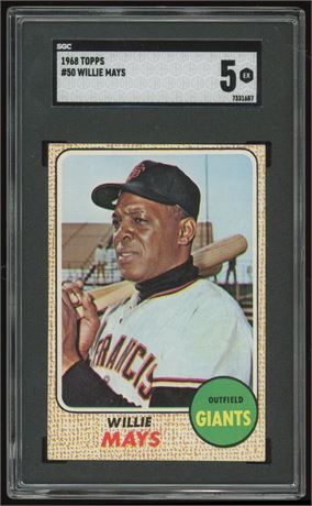 1968 Topps #50 Willie Mays SGC 5 EX
