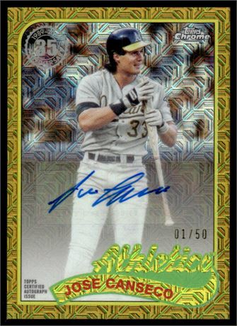 2024 Topps Chrome Jose Canseco Gold Mojo Auto 1/50