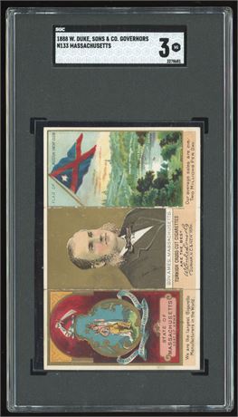 1888 N133 W. Duke, Sons & Co. Governors Massachusetts SGC 3 VG