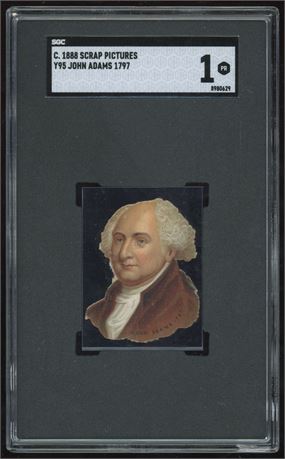 1888 Y95 Scrap Pictures John Adams 1797 SGC 1 POOR