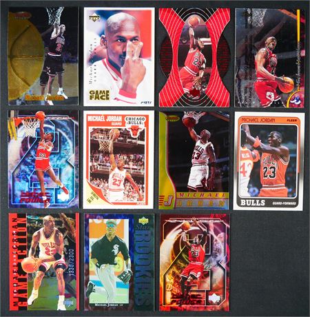 1994-1999 Michael Jordan Lot (11) w/ Diecut, Numbered, and Electric Diamond