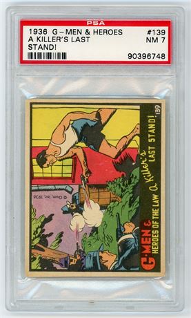 1936 G-Men & Heroes Of The Law #139 A Killer's Last Stand! PSA 7 NM