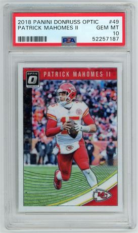 2018 Panini Donruss Optic #49 Patrick Mahomes PSA 10 GEM MINT
