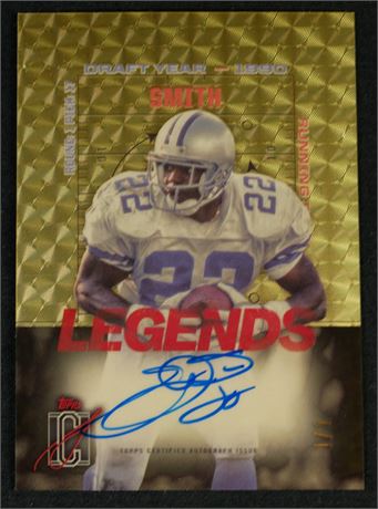 2025 Topps Signature Class Emmitt Smith 1/1 Gold Vinyl Legends Of Their Class
