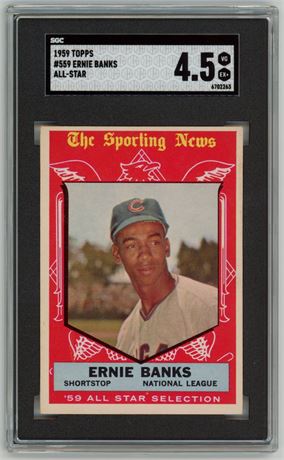 1959 Topps #559 Ernie Banks All-Star Hi# SGC 4.5 VGEX+