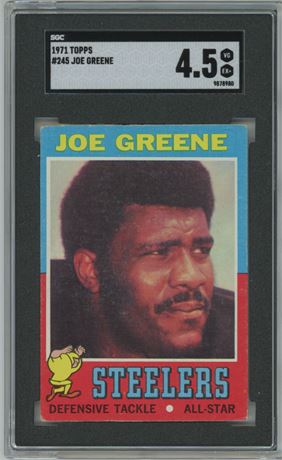 1971 Topps #245 "Mean" Joe Greene RC SGC 4.5 VGEX+