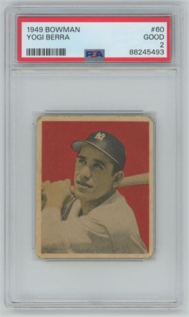 1949 Bowman #60 Yogi Berra PSA 2 GOOD