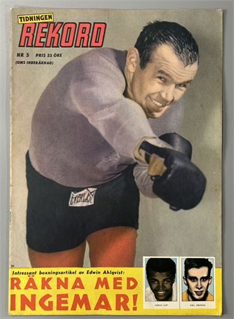 1962 Swedish Rekord Journal w/ Cassius Clay RC (RARE)