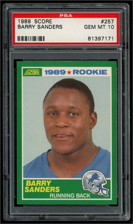 1989 Score #257 Barry Sanders RC PSA 10