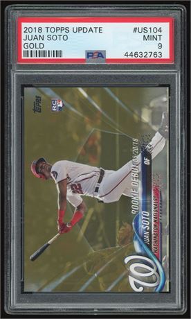 2018 Topps Update Juan Soto RC Gold 674/2018 PSA 9 MINT