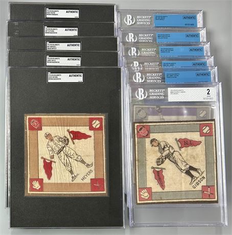 1914 B18 Blankets Baseball Graded Lot (11)
