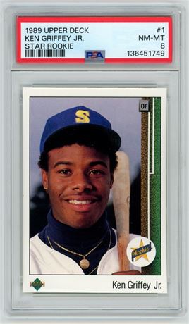1989 Upper Deck #1 Ken Griffey Jr RC PSA 8 NMMT