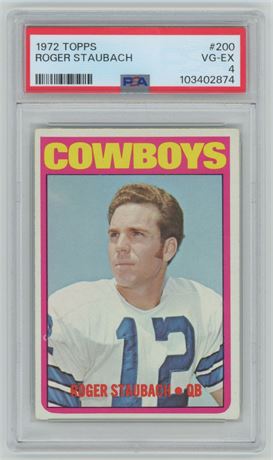 1972 Topps #200 Roger Staubach RC PSA 4 VGEX