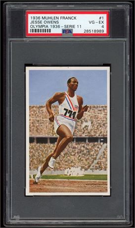 1936 Muhlen Franck #1 Jesse Ownes Olympia 1936-Serie 11 PSA 4