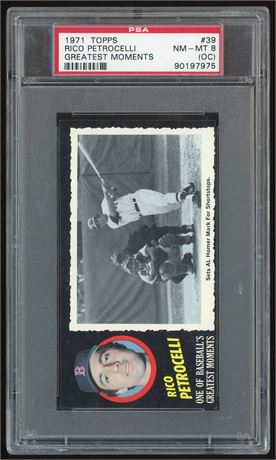 1971 Topps #39 Rico Petrocelli Greatest Moments PSA 8 (OC)