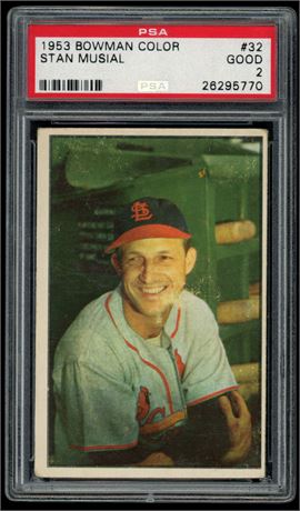 1953 Bowman #32 Stan Musial PSA 2 GOOD