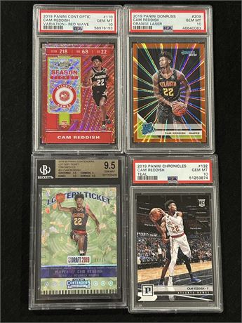 2019 Panini Cam Reddish GEM MINT Graded RC Lot (4) w/ #d