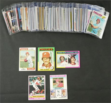 1974-2000 Baseball Mike Schmidt Raw Lot (95+) w/ Auto