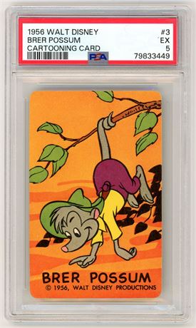 1956 Walt Disney #3 Beer Possum Cartooning Card PSA 5 EX Pop 2 Only 18 Higher