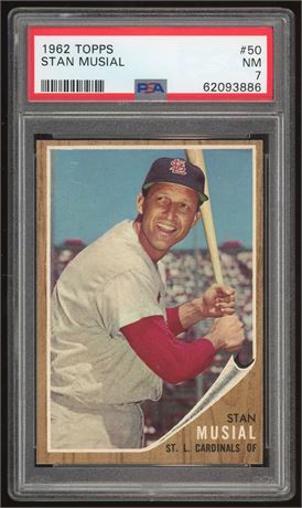 1962 Topps #50 Stan Musial PSA 7 NM