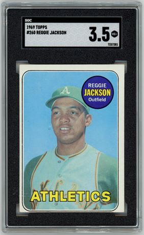 1969 Topps #260 Reggie Jackson RC SGC 3.5 VG+