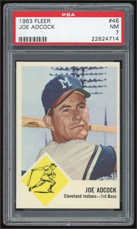 1963 Fleer #46 Joe Adcock SP PSA 7 NM