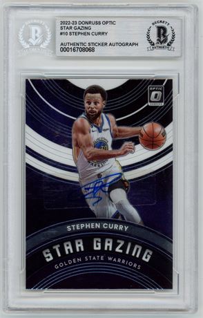 2022 Donruss Optic #10 Steph Curry Auto Star Gazing BGS Authentic Auto