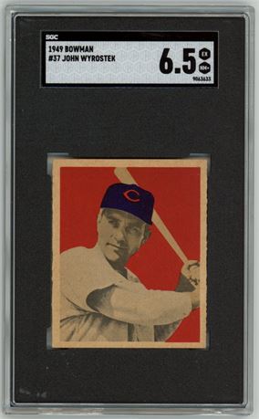 1949 Bowman #37 John Wyrostek SGC 6.5 EXMT+