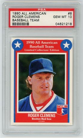 1990 All American #8 Roger Clemens Baseball Team PSA 10 GEM MINT