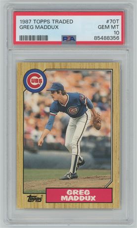 1987 Topps Traded Greg Maddux RC PSA 10 GEM MINT