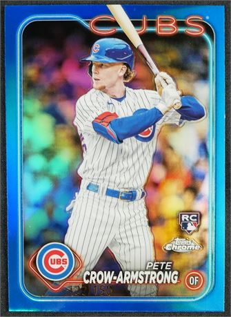2024 Topps Chrome #16 Pete Crow-Armstrong RC 122/150 Blue Refractor
