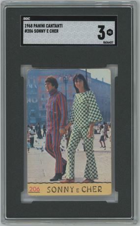 1968 Panini Cantanti #206 Sonny E Cher SGC 3 VG