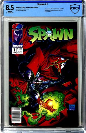 Spawn #1 (1992) CBCS 8.5 1st Appearance of Spawn NEWSSTAND