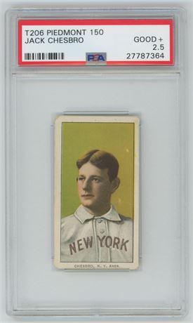 1909-11 T206 Peidmont Jack Chesbro PSA 2.5 GOOD+