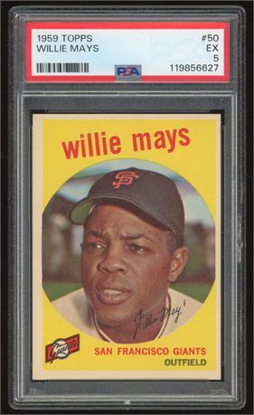 1959 Topps #50 Willie Mays PSA 5 EX