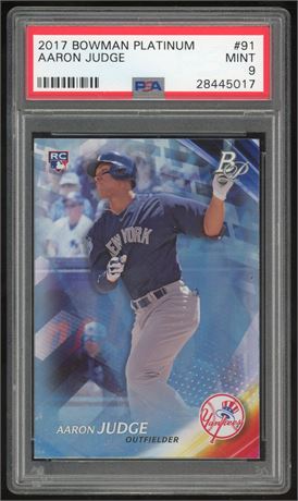 2017 Bowman Platinum #91 Aaron Judge RC PSA 9 MINT