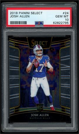 2018 Panini Select #24 Josh Allen RC PSA 10 GEM MINT