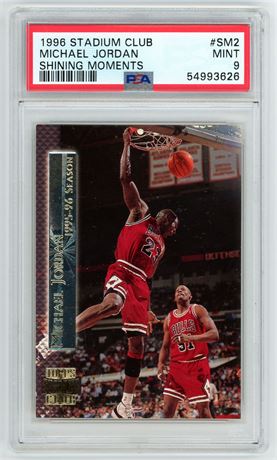 1996 Stadium Club Michael Jordan Shining Moments PSA 9 MINT