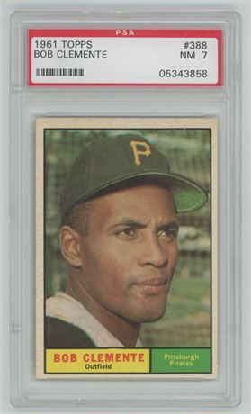 1961 Topps #388 Roberto Clemente PSA 7 NM
