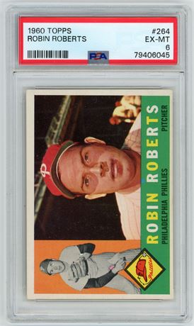 1960 Topps #264 Robin Roberts PSA 6 EXMT